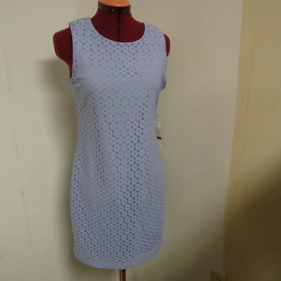 Snap Medium Lilac Eyelet Overlay Sleeveless Mini Dress - Picture 2 of 8